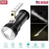Super Bright Handheld LED Flashlight Portable USB Rechargeable Searchlight 3 Modes Waterproof Spotlight Torch Flashlight Aluminum Alloy for Camping Hi