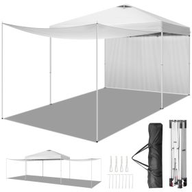 10x10FT pop up Canopy Tent with 2 sidewalls, Outdoor Canopy Tent for Parties