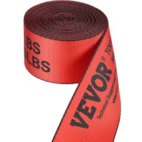VEVOR Winch Straps, 4" x 30', 6000 lbs Load Capacity, 18000 lbs Breaking Strength, Truck Straps with Flat Hook