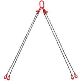 VEVOR 1/4" x 5' Chain Sling 4 Legs G80 Lifting Chain with Grab Hooks 6600 lbs