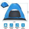 4 Persons Camping Waterproof Tent Pop Up Tent Instant Setup Tent w/2 Mosquito Net Doors Carrying Bag Folding 4 Seasons for Hiking Climbing Adventure F