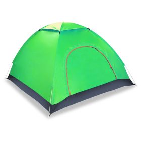 4 Persons Camping Waterproof Tent Pop Up Tent Instant Setup Tent w/2 Mosquito Net Doors Carrying Bag Folding 4 Seasons for Hiking Climbing Adventure F (Option: PopupTent Green)