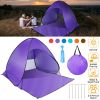 Pop Up Beach Tent Sun Shade Shelter Anti-UV Automatic Waterproof Tent Canopy for 2/3 Man w/ Net Window Storage Bag for Outdoor Beach Camping Fishing P